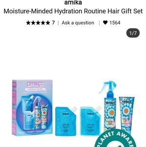 NIB AMIKA MOISTURE MINDED HYDRATION ROUTINE HAIR GIFT SET